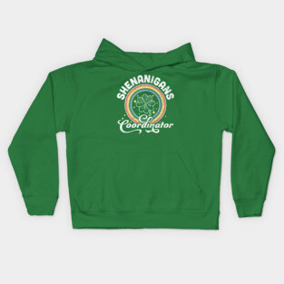 Shenanigans Coordinator Funny Teacher St Patrick's Day Retro Kids Hoodie