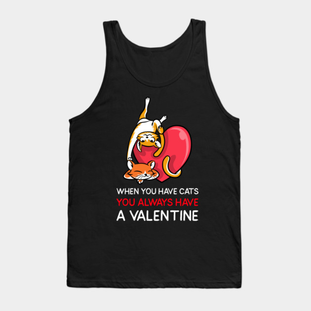 Valentine Cats Tank Top by MCAL Tees