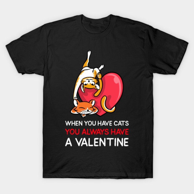 Valentine Cats T-Shirt by MCAL Tees