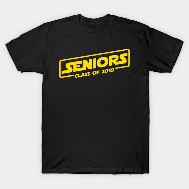 Seniors Class of 2019 Space Movie Logo Design Seniors T-Shirt - Main Image