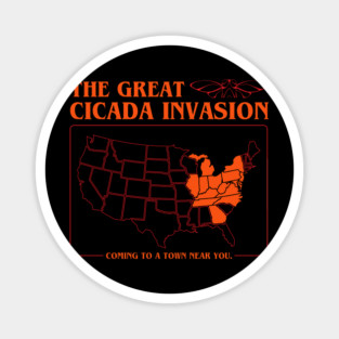 Cicada Invasion Coming to These States in US Map Cool graphic Magnet