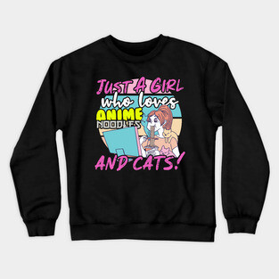 Anime & Cats Crewneck Sweatshirt