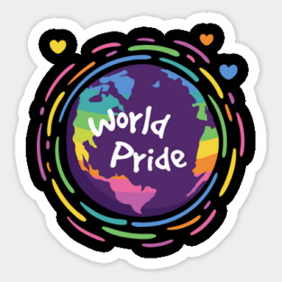 World Pride t-shirt Gay Pride Month Shirt Tee Gift Sticker