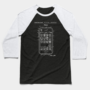 Apple iPhone Patent White Baseball T-Shirt