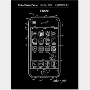 Apple iPhone Patent White Posters and Art