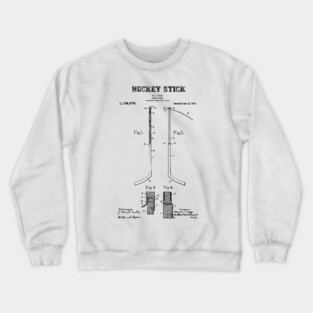 Hockey Stick Patent Black Crewneck Sweatshirt