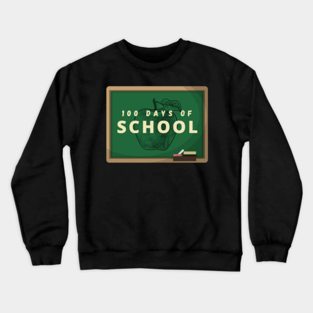 happy 100 days of school Crewneck Sweatshirt by Pixel Threads 