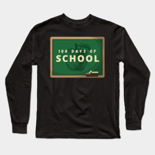 happy 100 days of school Long Sleeve T-Shirt
