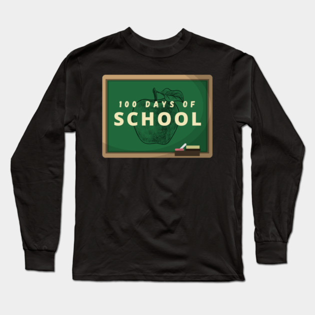happy 100 days of school Long Sleeve T-Shirt by Pixel Threads 