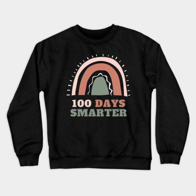 100 Days Smarter Crewneck Sweatshirt by Pixel Threads 