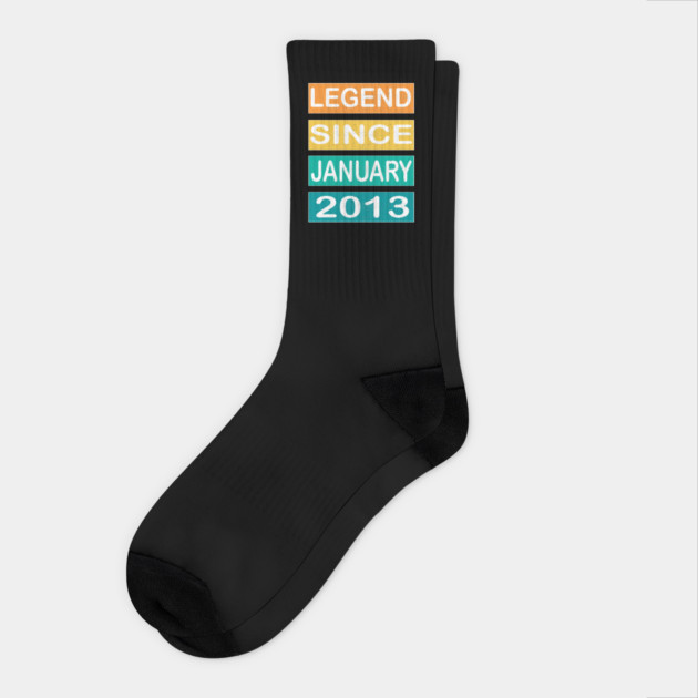 LEGEND SINCE JANUARY 2013 Socks by Pixel Threads 