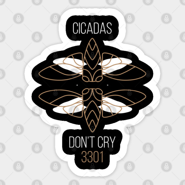 Cicadas Don't Cry 3301Line Art Minimalist Theme Meme graphic Sticker by creative