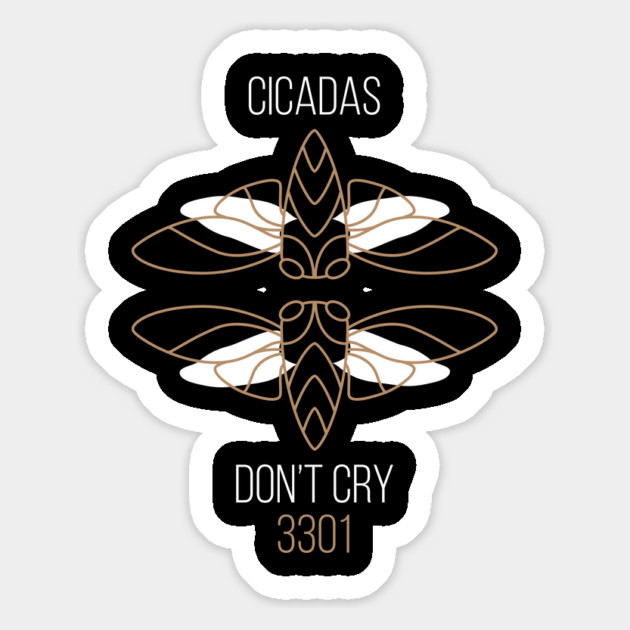 Cicadas Don't Cry 3301Line Art Minimalist Theme Meme graphic Magnet by creative