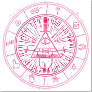 Bill Cipher Wheel RED ( Gravity Falls ) Posters and Art