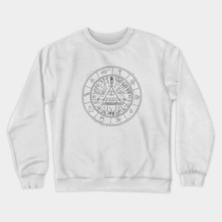 BILL CIPHER WHEEL BLack/White ( GRAVITY FALLS ) Crewneck Sweatshirt