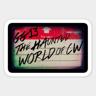 Cassette Label Haunted World of CW Logo Sticker