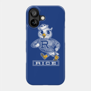 Vintage Rice Owl Mascot with Sweater and Cap Strutting Phone Case