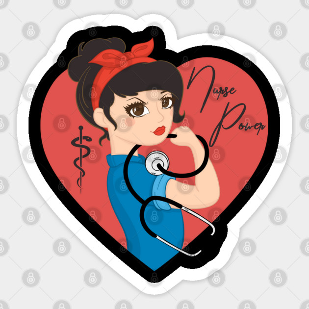 Nurse Power T-Shirt Nursing Shirt Gift Sticker by creative