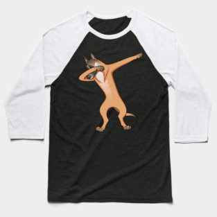 Funny Belgian Malinois Dabbing Baseball T-Shirt