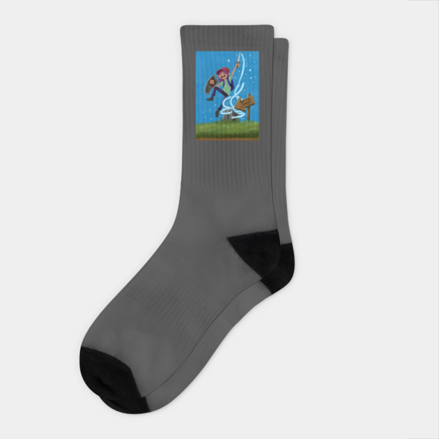 PULL THE DAGGER GET A KINGDOM Socks by droidmonkey