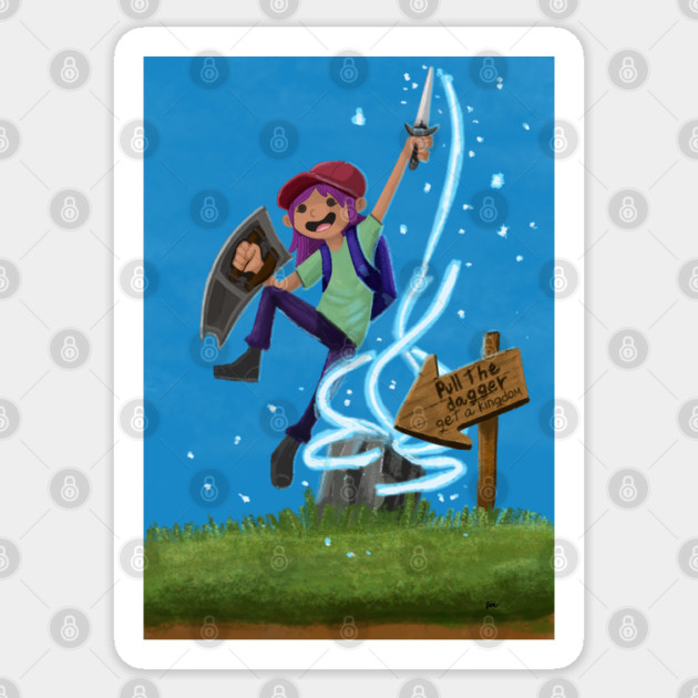 PULL THE DAGGER GET A KINGDOM Sticker by droidmonkey
