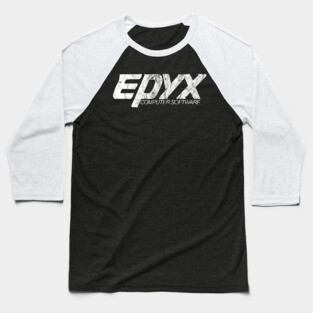 Retro Video Games Epyx Software Vintage Logo Baseball T-Shirt