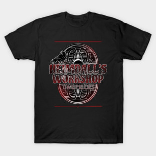 Heimdall's Workshop Timepieces Watches Raven Viking Shield Design T-Shirt