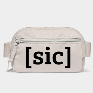 [sic] Black Lettering Bag