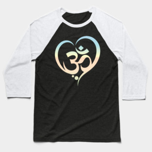 Hindu Ohm Symbol Heart Baseball T-Shirt
