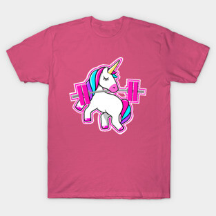 Barbell Unicorn, gym girl, fitness girl T-Shirt