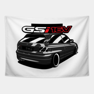 Black Opel Astra GSI Tapestry