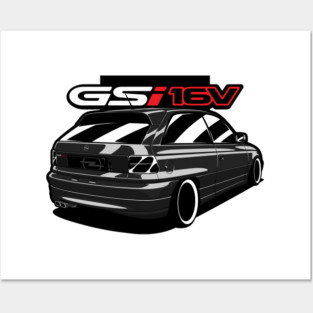 Black Opel Astra GSI Posters and Art