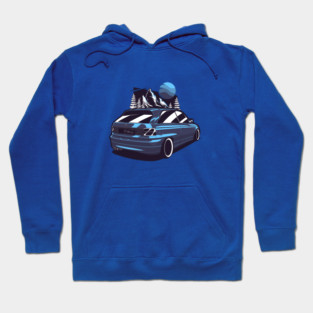 Blue Opel Astra GSI Mountains Hoodie