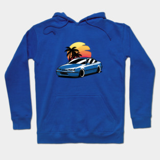 Blue Opel Calibra Classic Coupe Hoodie