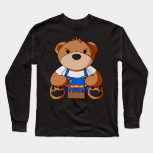 Handyman Teddy Bear Long Sleeve T-Shirt