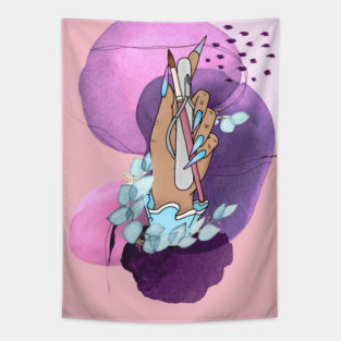 Brush in hand Tapestry