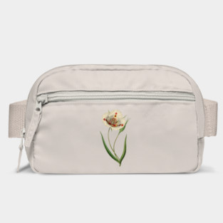 White botanical flower Bag