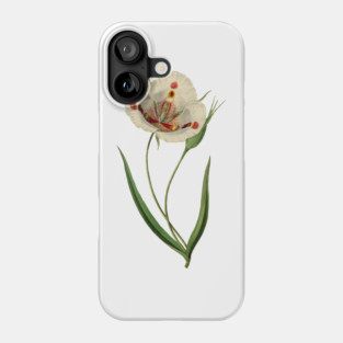 White botanical flower Phone Case