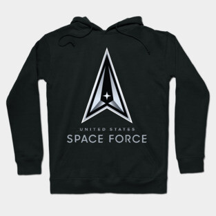 Space Force Official Logo - Black & White Version Hoodie