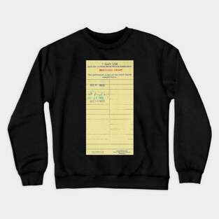Vintage Library Checkout Card Crewneck Sweatshirt