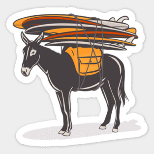 SURF DONKEY Sticker
