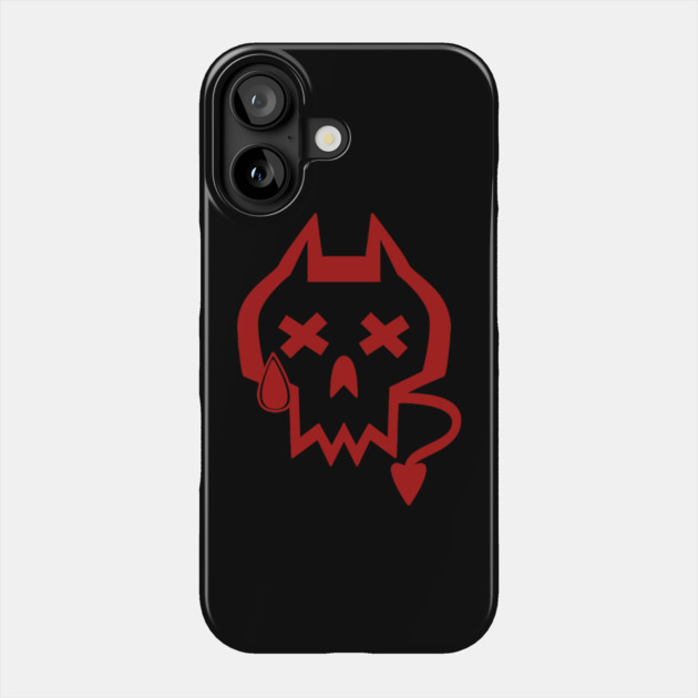 DEVIL'S SKULL VARIANT 1 Phone Case by droidmonkey