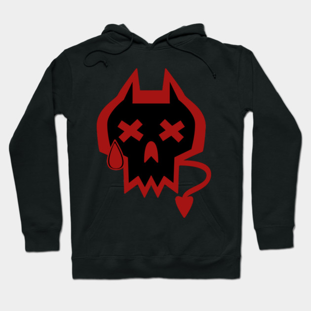 DEVIL'S SKULL VARIANT 1 Hoodie by droidmonkey