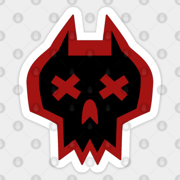 DEVIL'S SKULL VARIANT 2 Sticker by droidmonkey