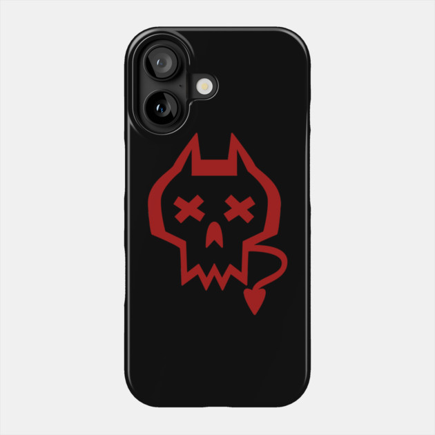 DEVIL'S SKULL VARIANT 3 Phone Case by droidmonkey