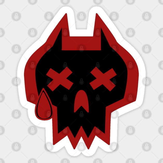DEVIL'S SKULL VARIANT 4 Sticker by droidmonkey