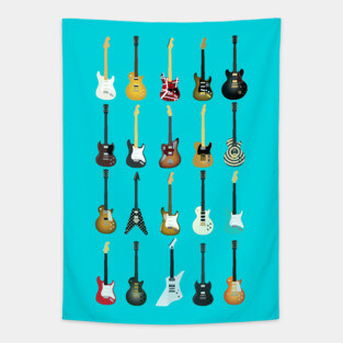 Guitar Collection Tapestry