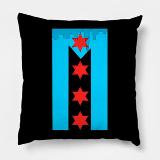 Chicago Flag + Puerto Rican Flag Pillow