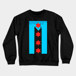 Chicago Flag + Puerto Rican Flag Crewneck Sweatshirt