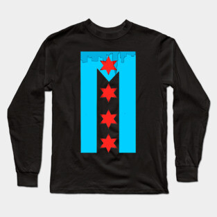 Chicago Flag + Puerto Rican Flag Long Sleeve T-Shirt